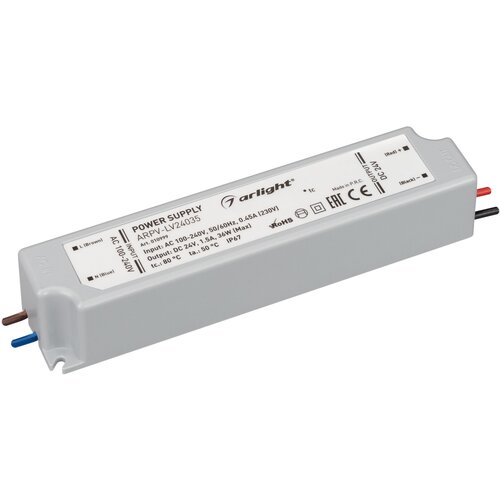 Блок питания (AC-DC) 24V 35W 010999 ARPV-LV24035 герм IP67 пластик