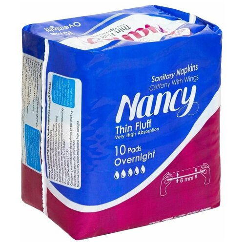 Прокладки Nancy Thin Fluff Overnight XL 10шт х 3шт прокладки nancy air laid medium 10шт х 3шт