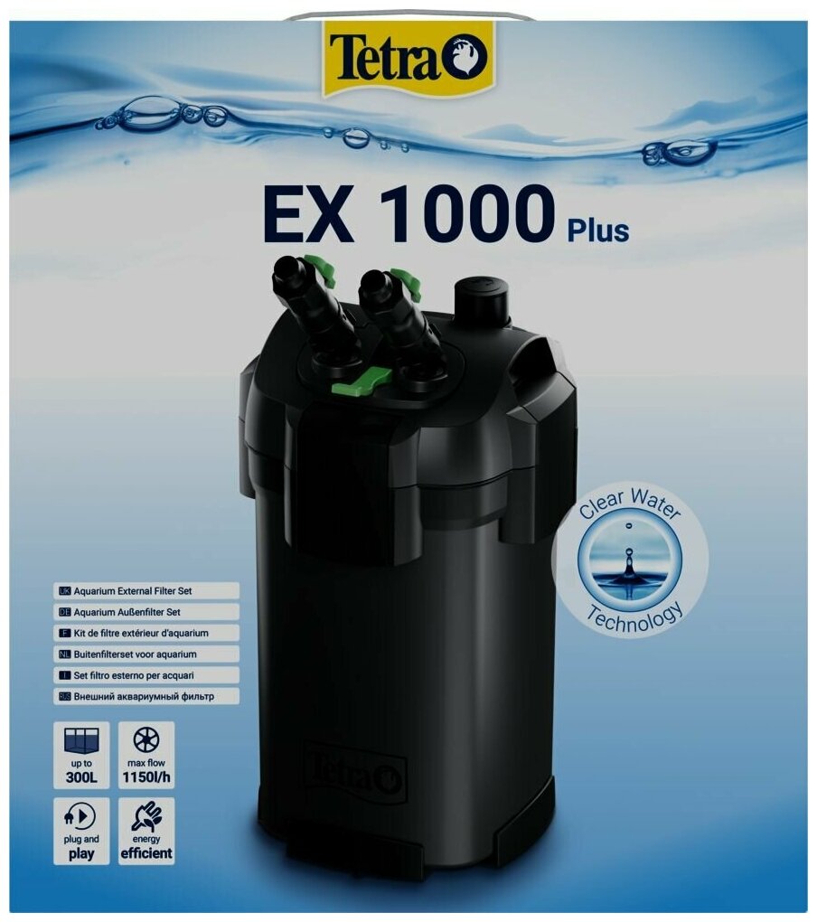 Фильтр внешний Tetra EX1000 plus, 1150л/ч, 10,5Вт на 150-300л - фотография № 2