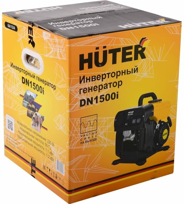 Инверторный генератор Huter DN1500i 64/10/4 - фотография № 11