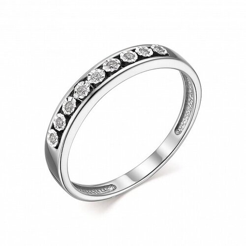 Кольцо Diamant online, белое золото, 585 проба, бриллиант, размер 16.5, бесцветный