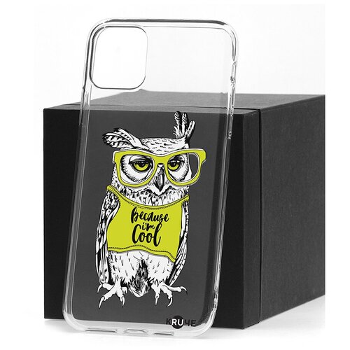 фото Чехол на айфон 11 kruche print сова в очках кruче