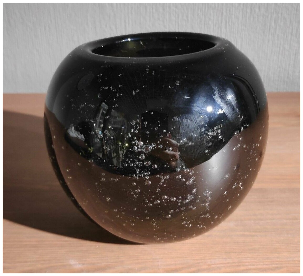 Декоративная ваза для цветов "Шар большой" черный