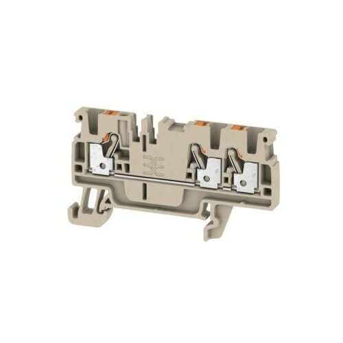 Клемма проходная, PUSH IN, 2.5 мм. кв, 800 V, 24 A, Темно-бежевый A3C 2.5 1521740000 Weidmuller