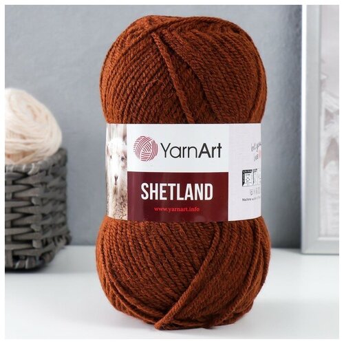 Пряжа Shetland 30% шерсть верджин, 70% акрил 220м/100гр (542 шоколад)