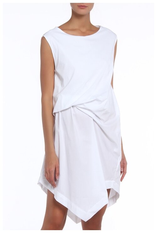 Платье Liviana Conti, свободный силуэт, мини, размер 46/XL, белый
