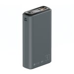 Внешний АКБ OLMIO, QS-30, 30000mAh, 20W, QuickCharge3.0/PowerDelivery, LCD, темно-серый - изображение