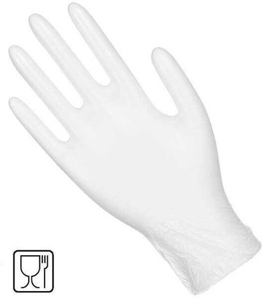 Перчатки виниловые SITEK MED Sitek PRO для профессионалов с РУ, цвет: бесцветный, размер L, 100 шт. (50 пар)