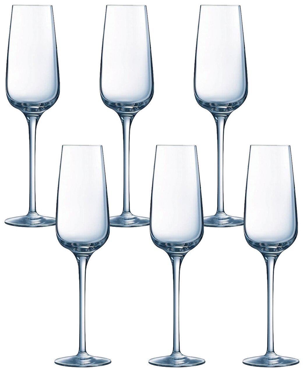 Набор фужеров (бокалов) для шампанского сюблим 210мл 6шт, LUMINARC