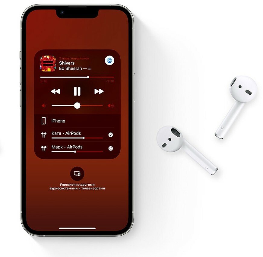 Беспроводные наушники Apple AirPods 2 с зарядным футляром MV7N2, Lightning, белый