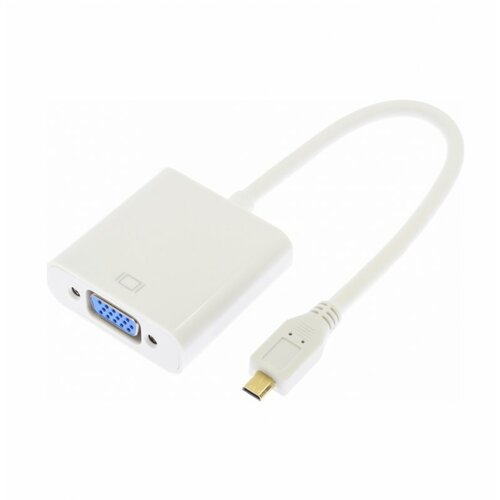 Переходник (адаптер) VGA-MicroHDMI, 0.2 м, белый переходник адаптер ugreen hdmi microhdmi 20134 0 22 м 1 шт черный