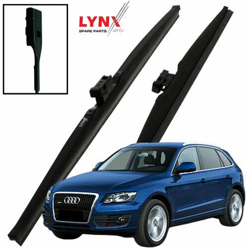 Дворники Audi Q5 (1) 8R ауди КУ5 2008 2009 2010 2011 2012 Щетки стеклоочистителя зимние LYNXauto 600мм-500мм к-т 2шт.