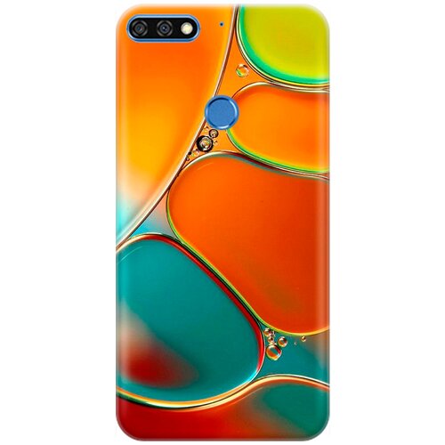 фото Ультратонкий силиконовый чехол-накладка для huawei y6 prime (2018) / honor 7c / honor 7a pro с принтом "разноцветные пузырьки" gosso