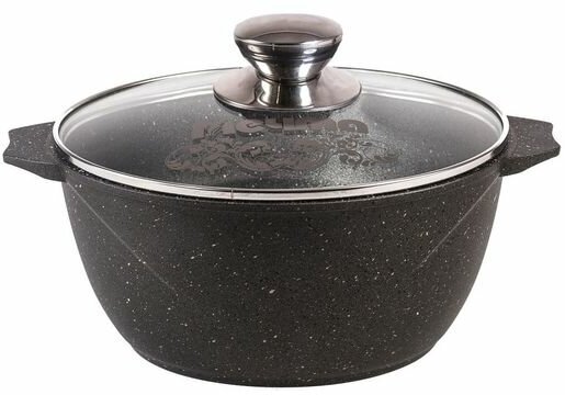 Кастрюля 6л АП Гранит black арт. 46802 (1) Посуда Люкс