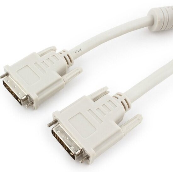 Кабель Cablexpert DVI-D dual link , 25M/25M, 1.8м, черный, феррит. кольца