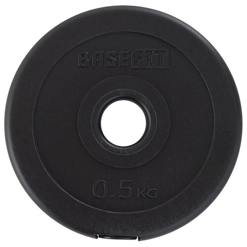 фото Диск пластиковый basefit bb-203 0,5 кг, d=26 мм, черный