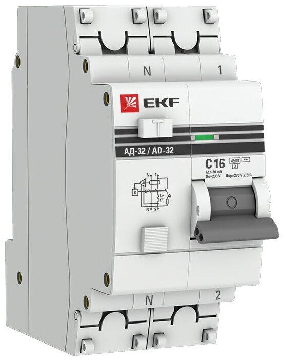   -32 1P+N 16/30 ( C,  AC, ,  270), 4,5, EKF PROxima