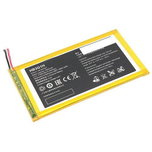 Аккумулятор OEM HB3G1H для планшета Huawei MediaPad S7-301u 3.7V 4100mAh черный 100% original hb3g1 4000mah mediapad battery for huawei s7 303 s7 931 t1 701u s7 301w mediapad 7 lite s7 301u s7 302