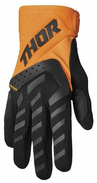 Подростковые мото/вело перчатки, THOR Spectrum, размер Y-XXS, оранжевые/чёрные