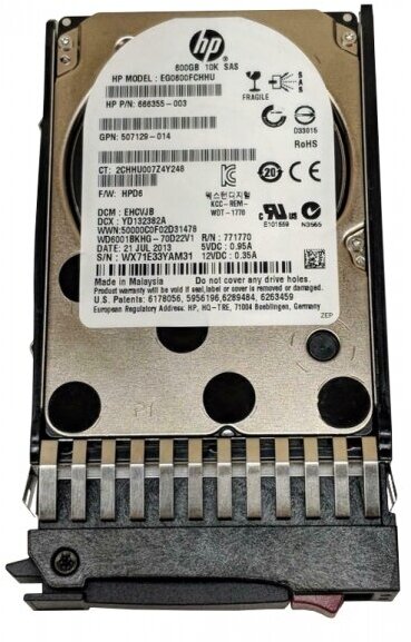 Жесткий диск HP EG0600FCHHU 600Gb SAS 2,5" HDD