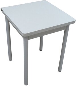 Стол кухонный Ломберный поворотно-раскладной 60*60 см. Белый ноги металл белый. Стол обеденный.