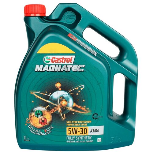 Моторное масло CASTROL MAGNATEC 5W-30 A3/B4 синтетическое, 5 Л