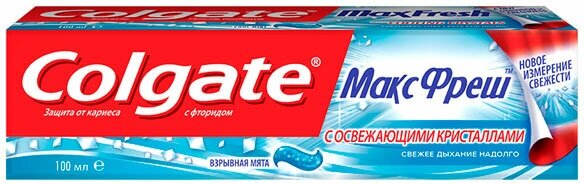 Набор из 3 штук Зубная паста COLGATE Макс Фреш 100мл Взрывная мята