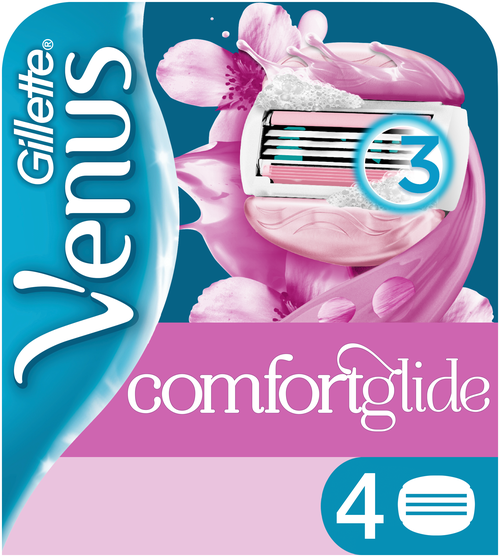 Venus ComfortGlide Spa Breeze Сменные лезвия, 4 шт., с 4 сменными лезвиями в комплекте