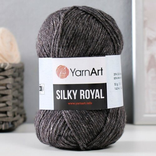 Пряжа Silky Royal 65% мериншерсть, 35% искшелк 140м/50г (435 моренго)