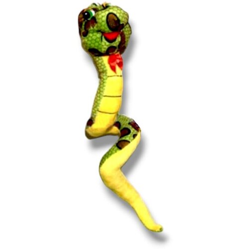 Мягкая игрушка Змея с бантиком зеленая 40 см мягкая игрушка змея с бантиком красная 40 см