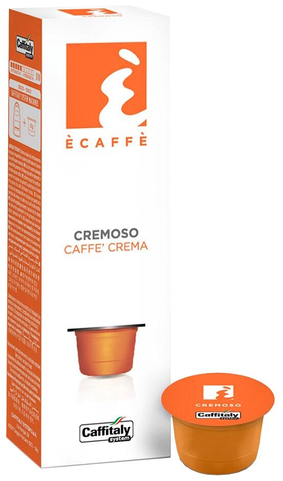 Кофе в капсулах Caffitaly System Ecaffe Cremoso, 10 капсул, для Paulig, Luna S32, Maia S33, Tchibo, Cafissimo - фотография № 1