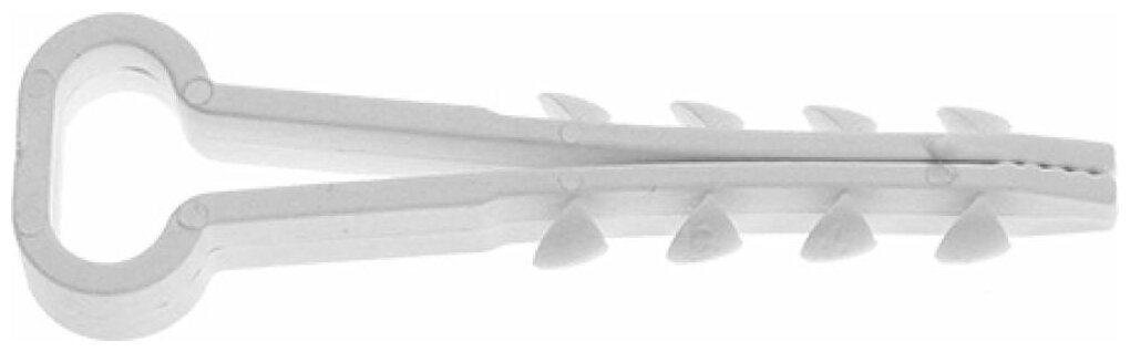 Дюбель-хомут для прямоугольного кабеля 14х6 мм белый STARFIX 100 штук (SMP2-86564-100)