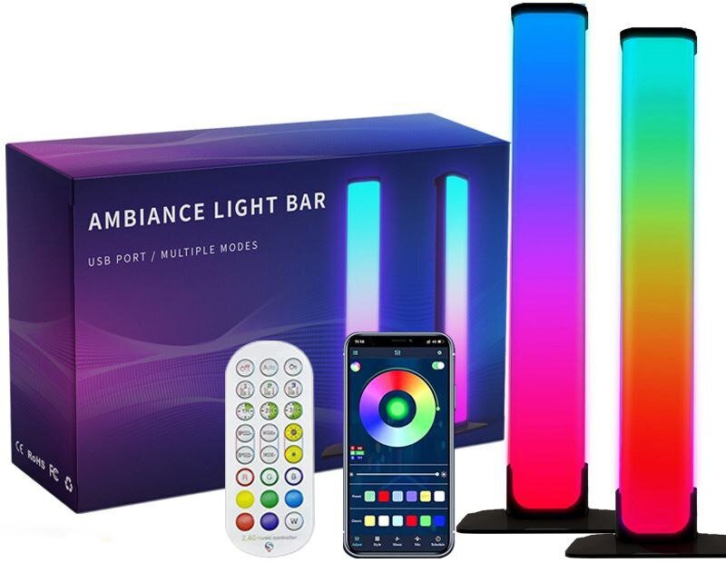 LED светильники 24,5см RGB 2шт, цветная лампа, неоновая лампа RGB - фотография № 2