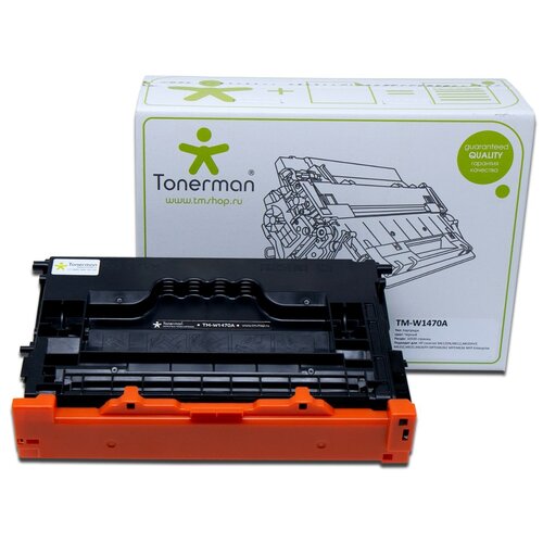 Tonerman Картридж Tonerman W1470A без чипа, 10500 стр, черный картридж tonerman 106r04348 без чипа