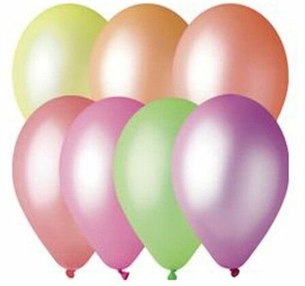 Воздушные шарики 12", неон, набор 100 шт, цвета
