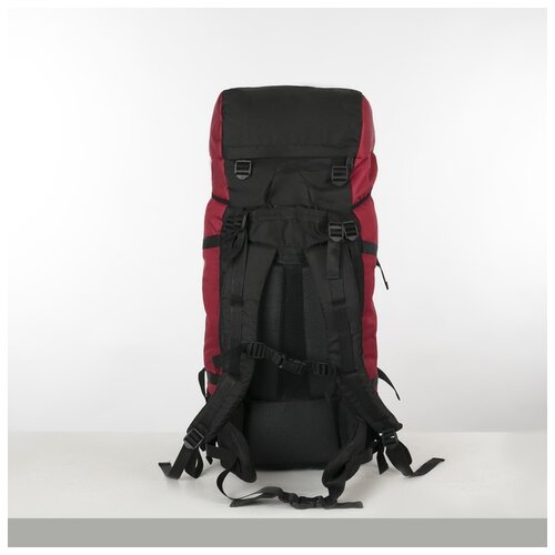 Рюкзак туристический Taif 60 л, отдел на шнурке, наружный карман, 2 боковые сетки, черный