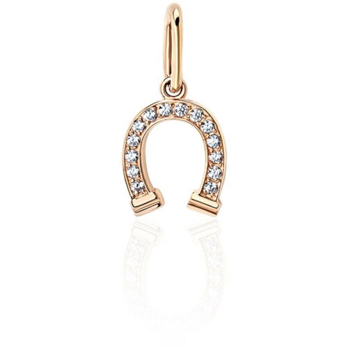 фото Подвеска эстет, красное золото, 585 проба, фианит