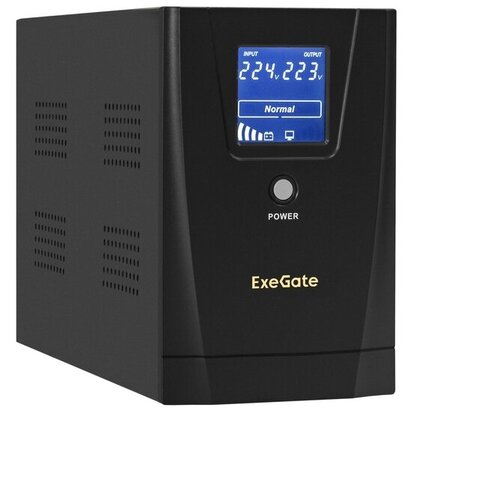 Источник бесперебойного питания Exegate SpecialPro Smart LLB-2200. LCD. AVR.4C13. RJ. USB (EX292634RUS) источник бесперебойного питания exegate specialpro smart llb 2000 lcd avr 4c13 rj usb