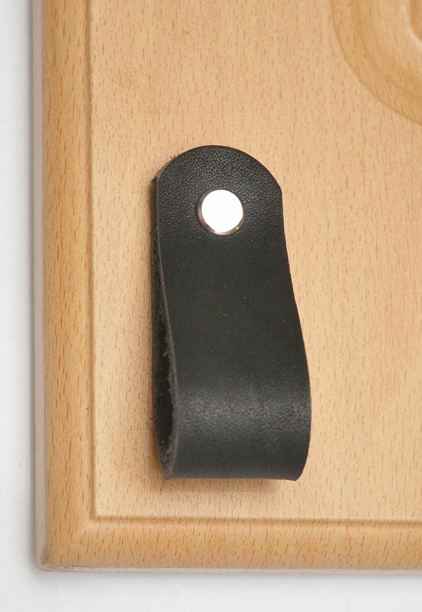 Ручка мебельная из кожи 95 мм черная 12 шт/ручка петля/Кожедуб - фотография № 4