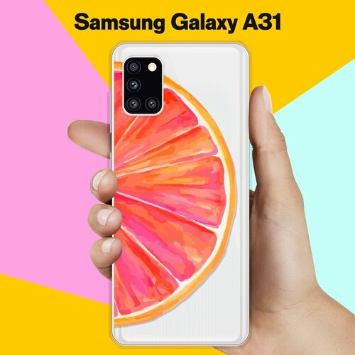 Силиконовый чехол Грейпфрут на Samsung Galaxy A31 пластиковый чехол космический грейпфрут на samsung galaxy a3 самсунг галакси а3