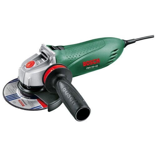 УШМ BOSCH PWS 750-125 кейс, 750 Вт, 125 мм