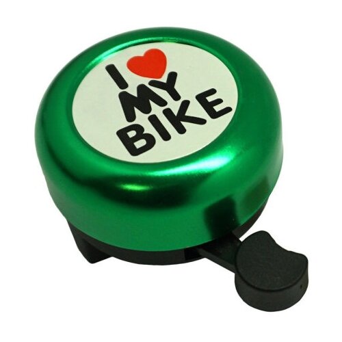 фото Звонок stels "i love my bike"(зеленый)