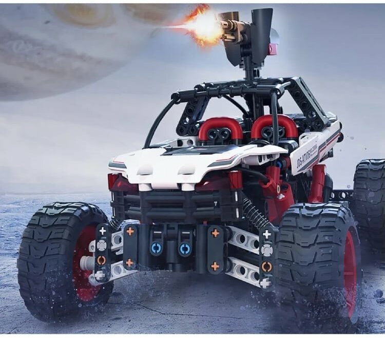 Конструктор вооруженная машина ONEBOT Jupiter Dawn Sabre-tooth Tiger Building Blocks (OBWZKC20AIQI) - фото №3