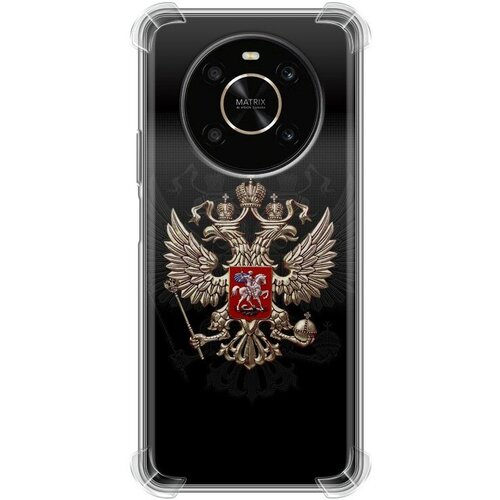 Дизайнерский силиконовый с усиленными углами чехол для Хуавей Хонор Х9 / Huawei Honor X9 Герб России дизайнерский силиконовый чехол для хуавей хонор х9 huawei honor x9 черные кристаллы