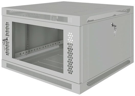 Телекоммуникационный шкаф настенный 19" серый DGT 6u ВхШхГ 370х600х350