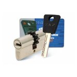 Цилиндровый механизм MUL-T-LOCK 7Х7 L76 Ш 33-43 ключ-ключ никель с шестеренкой - изображение