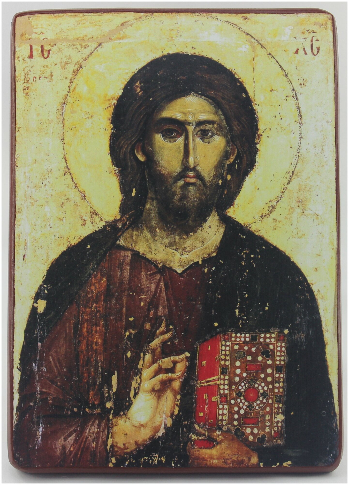 Православная Икона Господь Вседержитель, деревянная иконная доска, левкас, ручная работа(Art.1148С)