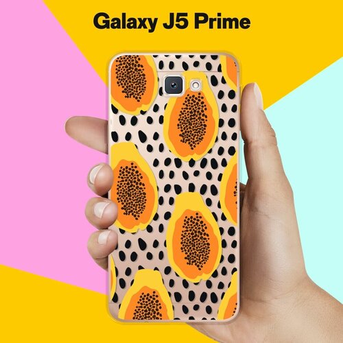 Силиконовый чехол на Samsung Galaxy J5 Prime Оранжевый узор / для Самсунг Галакси Джей 5 Прайм