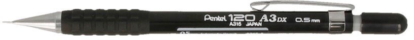 Pentel Карандаш автоматический Pentel120 A3 0.5 мм A315-AX черный корпус