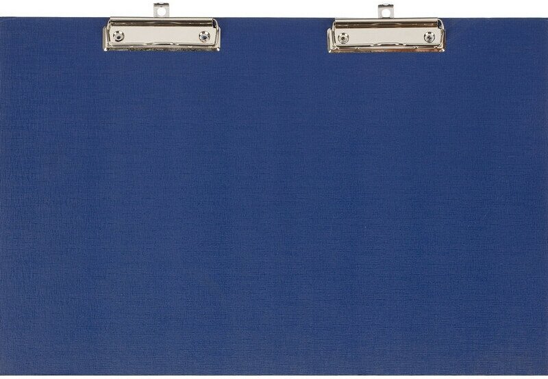 Папка-планшет Attache A3 горизонтальный, с двумя зажимами синий